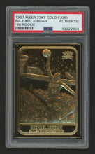 Load image into Gallery viewer, 1997 Fleer 23KT Gold Card Michael Jordan (PSA Authentic)