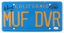 Load image into Gallery viewer, Cheech Marin & Tommy Chong Signed "Up in Smoke" License Plate Inscribed "19" (JSA COA)
