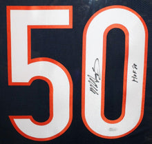Load image into Gallery viewer, Mike Singletary Signed Chicago Bears 35x43 Custom Framed Jersey Inscribed "HOF 98" (JSA COA)