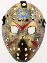 Load image into Gallery viewer, Ari Lehman Signed &quot;Friday the 13th&quot; Tattered Gold Mask Inscribed &quot;Jason 1&quot; (Beckett COA)