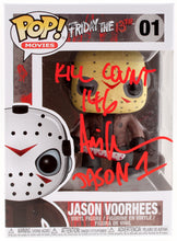 Load image into Gallery viewer, Ari Lehman Signed Jason Voorhees #01 Funko Pop! Vinyl Figure with “Kill Count 146” and “Jason 1” Inscriptions