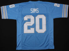 Load image into Gallery viewer, Billy Sims Signed Detroit Lions Jersey with &#39;80 R.O.Y. Inscription (JSA COA) (Size: XL)
