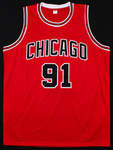 Dennis Rodman Signed Chicago Bulls Jersey (Beckett COA) (Size: XL)