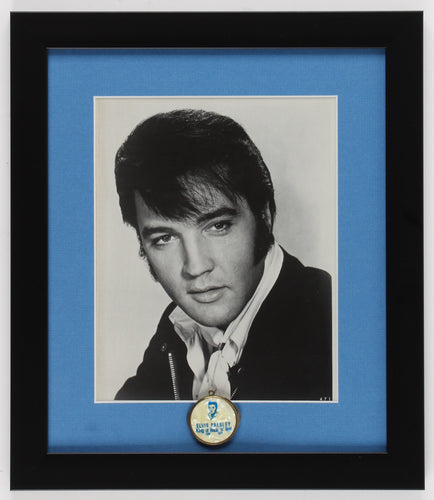Elvis Presley 13x15 Custom Framed Photo Display with Elvis Pin