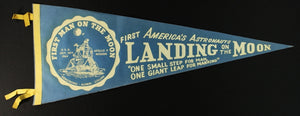 1969 Vintage Original Apollo 11 "First Landing on the Moon" Pennant