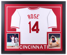 Load image into Gallery viewer, Pete Rose Signed 35x43 Custom Framed Jersey (Fiterman Sports Hologram)