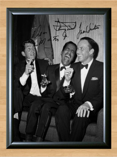 The Rat Pack Dean Martin Sammy Davis Jr Signed Autographed A4 Photo Memorabilia