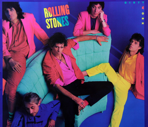 The Rolling Stones 1986 Dirty Work Cover Original Promo Poster
