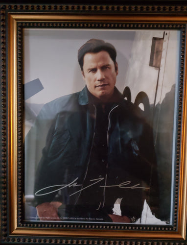 John Travolta Autographed Framed Photo